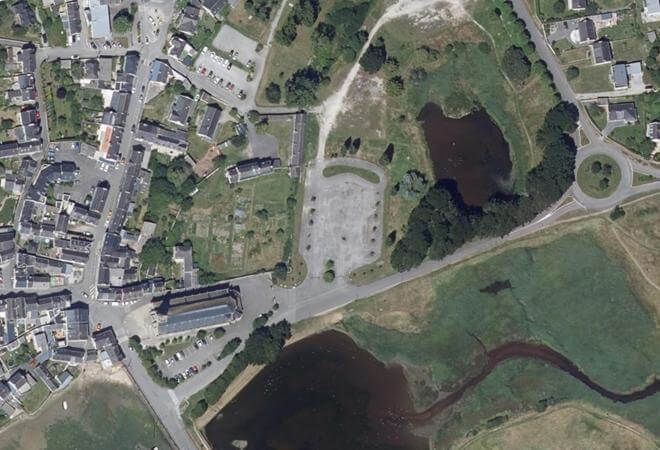 Vue aérienne Marché de Riantec, Riantec