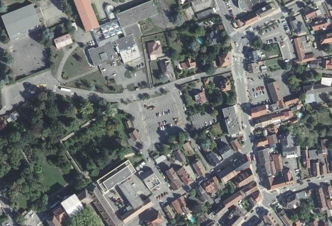 Vue aérienne Marché de Rixheim, Rixheim