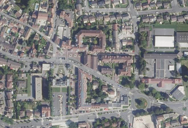 Vue aérienne Marché de Roissy-en-Brie, Roissy-en-Brie
