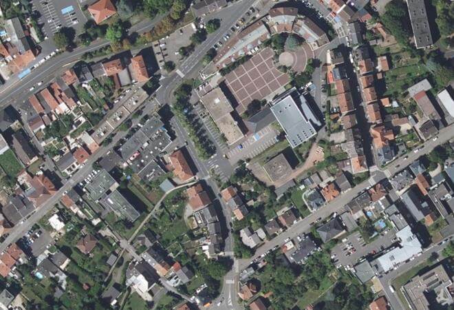 Vue aérienne Marché de Rombas, Rombas