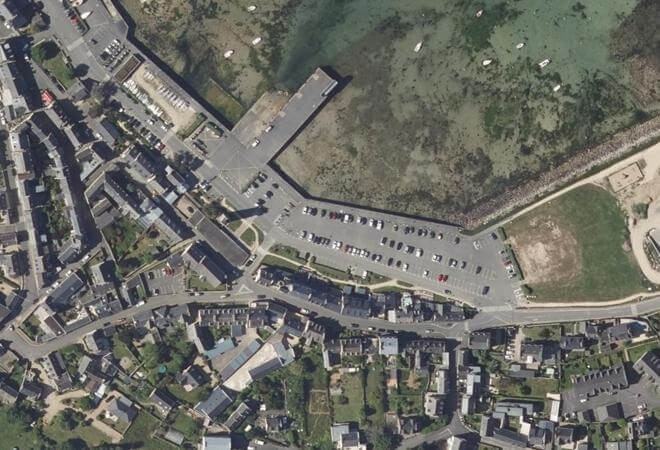 Vue aérienne Marché de Roscoff, Roscoff