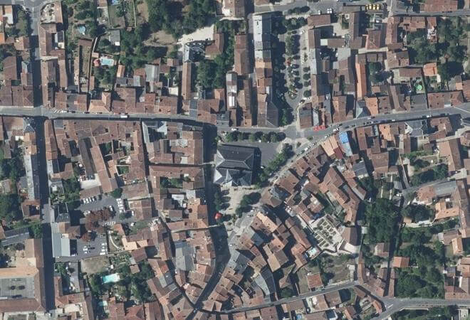 Vue aérienne Marché de Ruffec, Ruffec