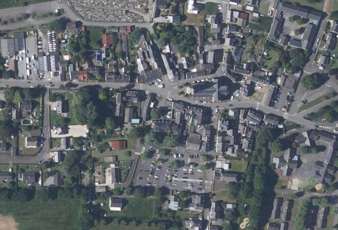 Vue aérienne Marché de Saffré, Saffré