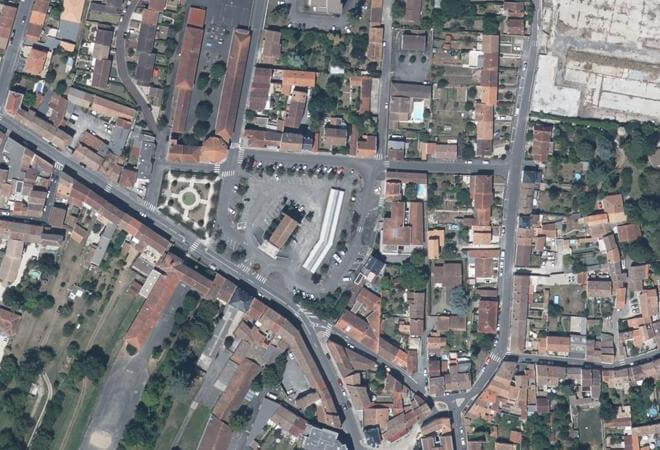Vue aérienne Marché de Saint-Cybard, Angoulême