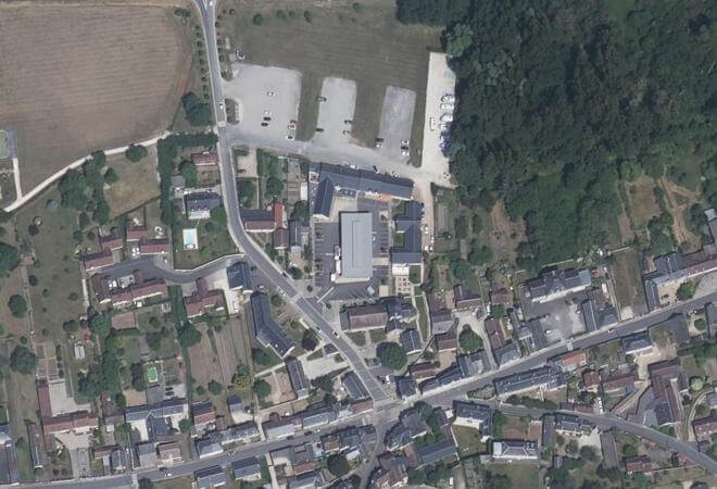Vue aérienne Marché de Saint-Georges-sur-Cher, Saint-Georges-sur-Cher