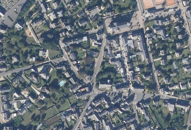 Vue aérienne Marché de Saint-Lunaire, Saint-Lunaire
