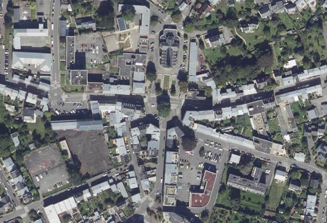 Vue aérienne Marché de Saint-Marc, Brest