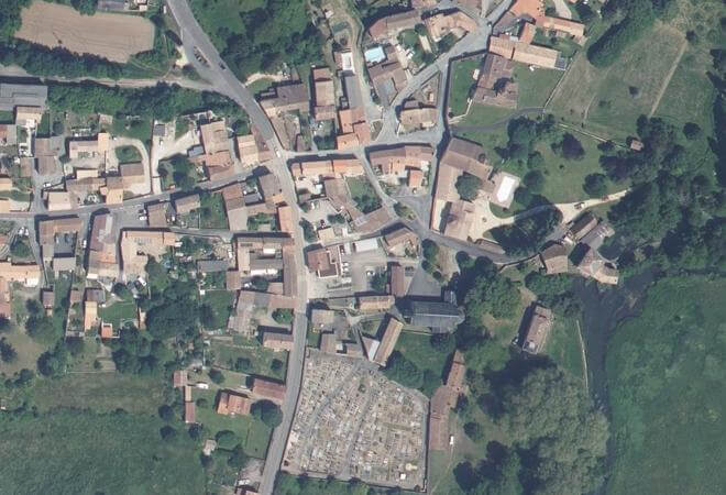 Vue aérienne Marché de Saint-Maxire, Saint-Maxire