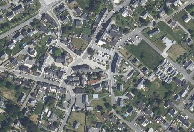 Vue aérienne Marché de Saint-Molf, Saint-Molf