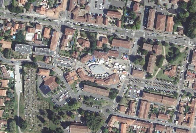 Vue aérienne Marché de Saint-Paul-lès-Dax, Saint-Paul-lès-Dax