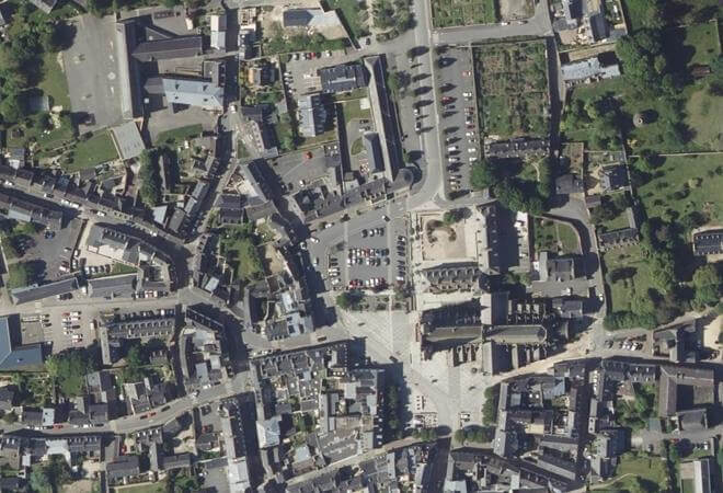 Vue aérienne Marché de Saint-Pol-de-Leon, Saint-Pol-de-Léon