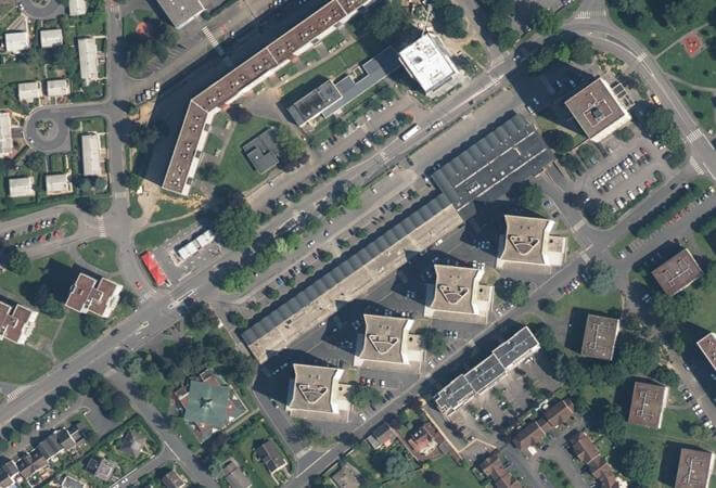 Vue aérienne Marché de Saint-Quentin, Saint-Quentin