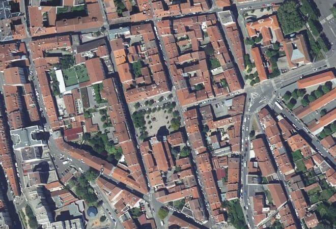 Vue aérienne Marché de Saint-Roch, Saint-Étienne