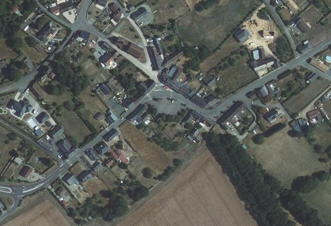 Vue aérienne Marché de Sainte-Cérotte, Sainte-Cérotte