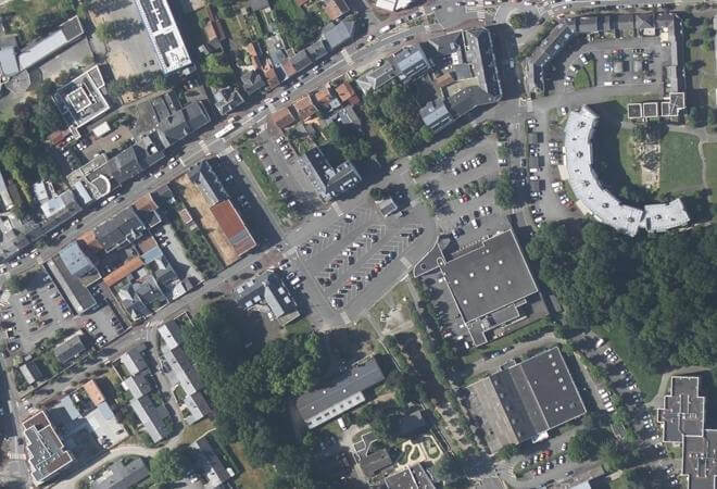 Vue aérienne Marché de Sainte-Luce-sur-Loire, Sainte-Luce-sur-Loire