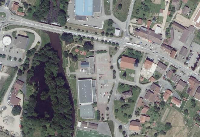 Vue aérienne Marché de Sainte-Marguerite, Sainte-Marguerite