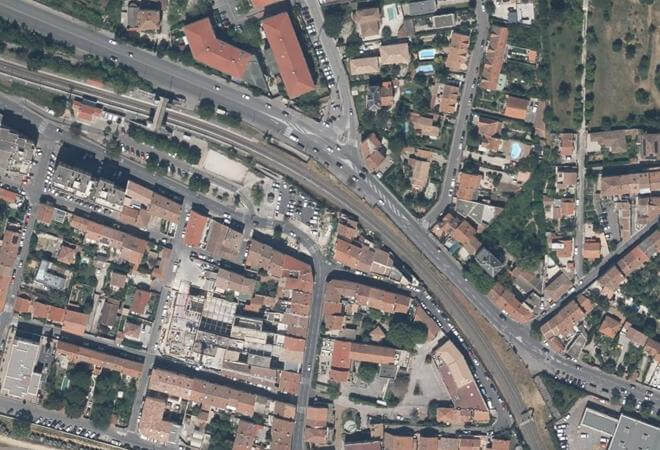 Vue aérienne Marché de Sainte-Marthe, Marseille
