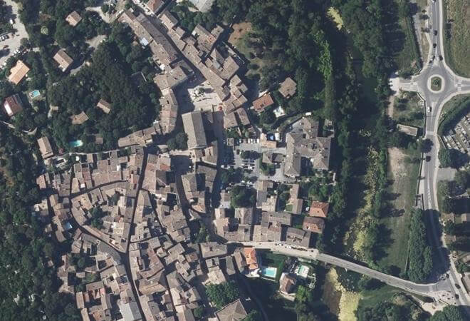Vue aérienne Marché de Sauve, Sauve