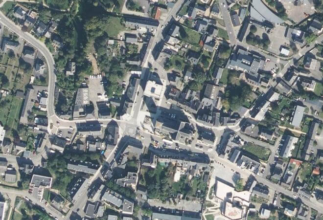 Vue aérienne Marché de Servon-sur-Vilaine, Servon-sur-Vilaine