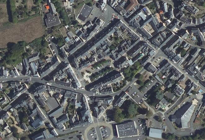 Vue aérienne Marché de Sillé-le-Guillaume, Sillé-le-Guillaume