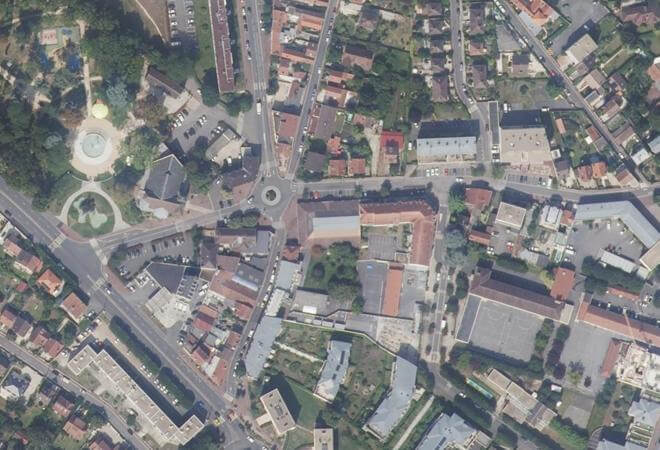 Vue aérienne Marché de Soisy-sous-Montmorency, Soisy-sous-Montmorency