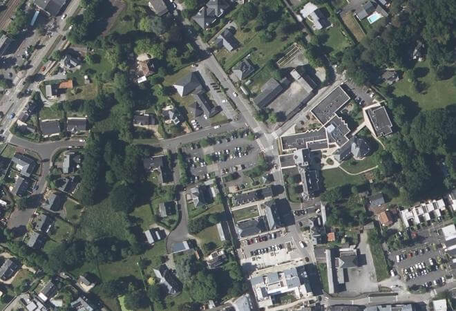 Vue aérienne Marché de Sucé-sur-Erdre, Sucé-sur-Erdre