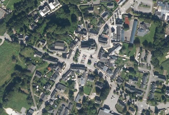 Vue aérienne Marché de Sulniac, Sulniac