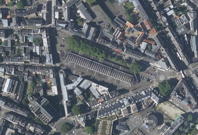 Vue aérienne Marché de Talensac, Nantes