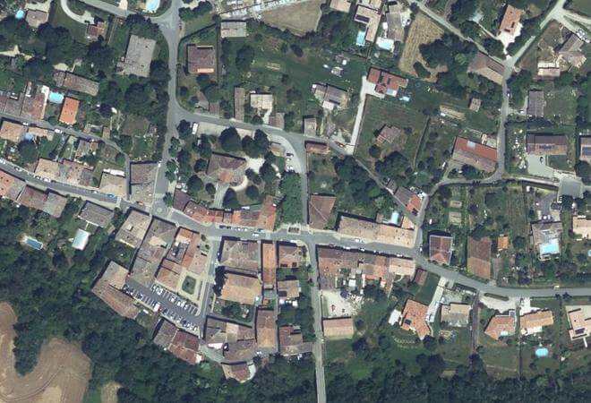 Vue aérienne Marché de Thil, Thil