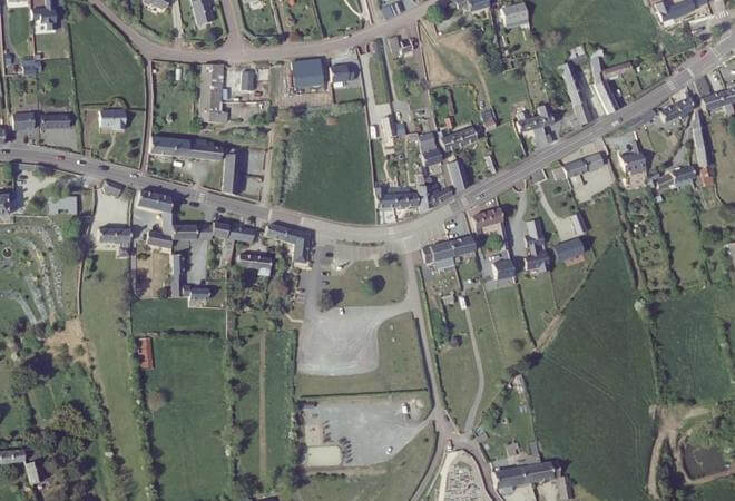 Vue aérienne Marché de Tourville-sur-Sienne, Tourville-sur-Sienne