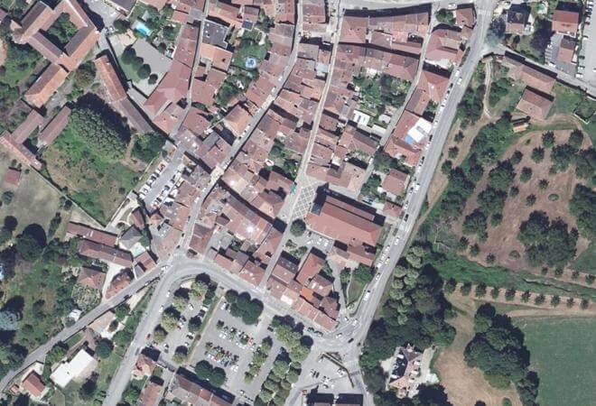 Vue aérienne Marché de Tullins, Tullins