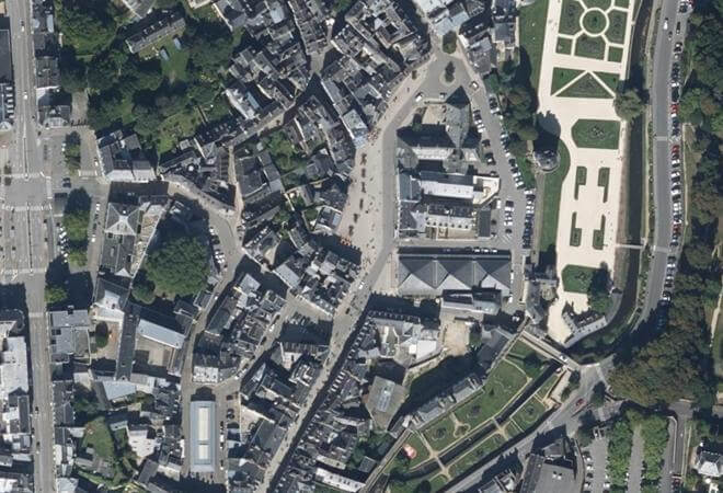 Vue aérienne Marché de Vannes, Vannes