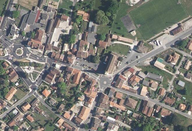 Vue aérienne Marché de Vendays-Montalivet, Vendays-Montalivet