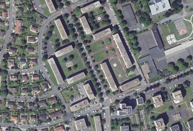 Vue aérienne Marché de Venoix, Caen