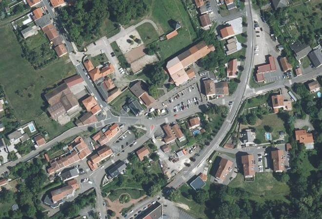 Vue aérienne Marché de Verny, Verny