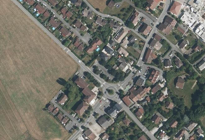 Vue aérienne Marché de Versonnex, Versonnex