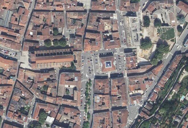 Vue aérienne Marché de Vienne, Vienne