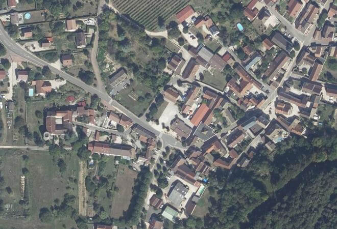 Vue aérienne Marché de Villers-la-Faye, Villers-la-Faye