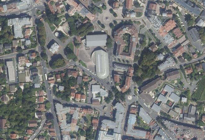 Vue aérienne Marché de Villiers-sur-Marne, Villiers-sur-Marne