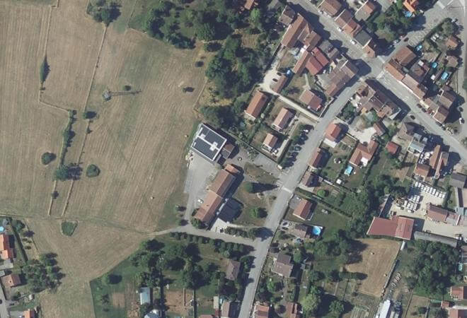 Vue aérienne Marché de Vincey, Vincey