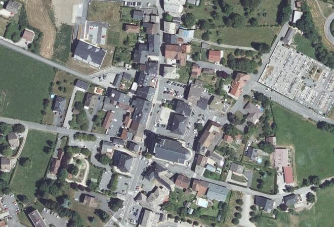 Vue aérienne Marché de Viuz-en-Sallaz, Viuz-en-Sallaz