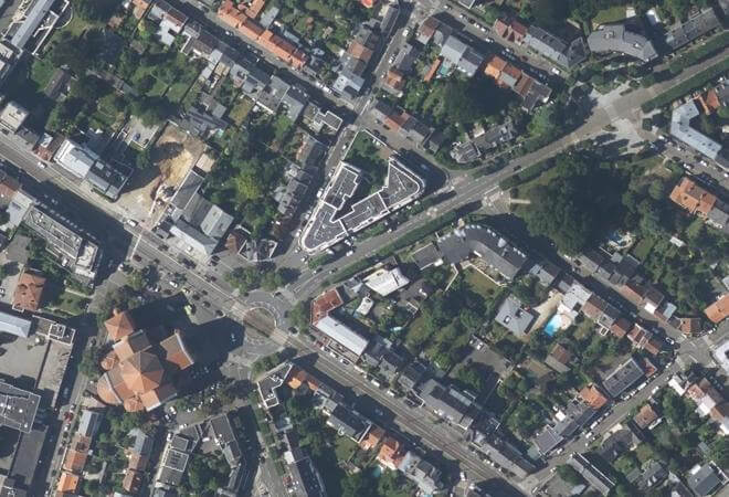 Vue aérienne Marché des Américains, Nantes