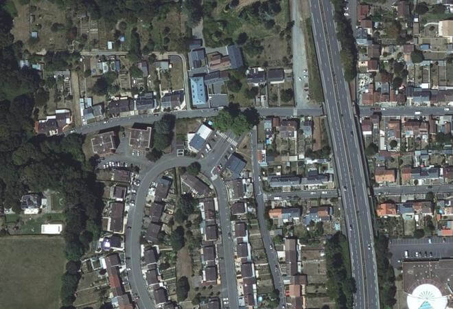 Vue aérienne Marché des Ardriers, Le Mans