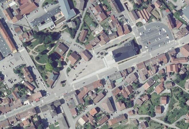 Vue aérienne Marché des artisans de Gérardmer, Gérardmer