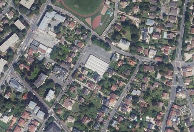 Vue aérienne Marché des Bosserons, Brunoy