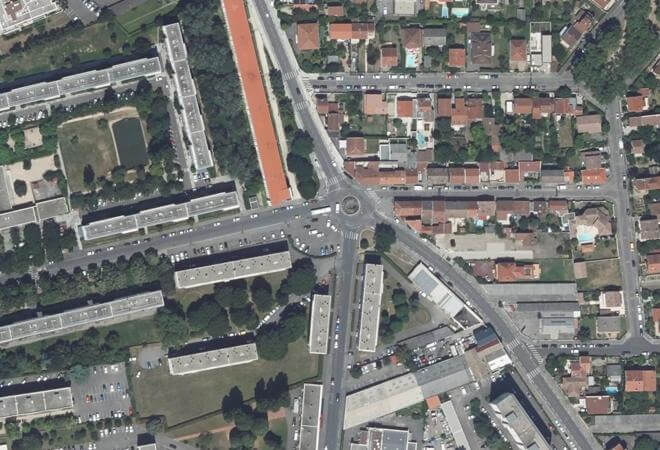 Vue aérienne Marché des Buers, Villeurbanne