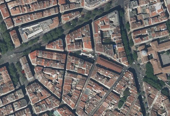 Vue aérienne Marché des Capucins, Marseille