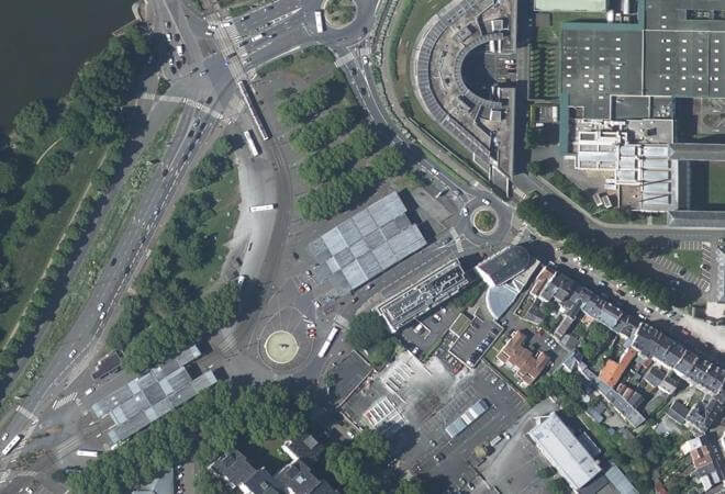 Vue aérienne Marché des Châtelets, Nantes