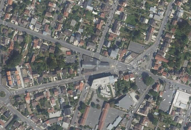 Vue aérienne Marché des Coudreaux, Montfermeil