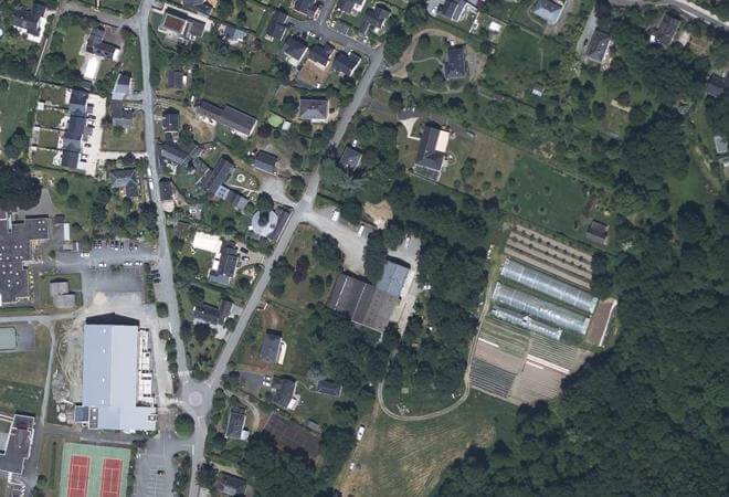 Vue aérienne Marché des Garennes sur Loire, Les Garennes sur Loire